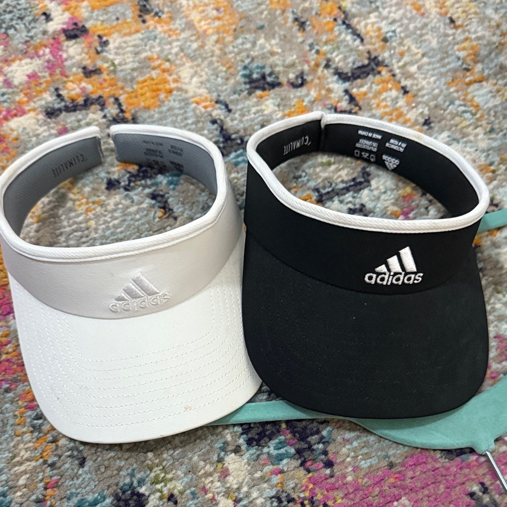 Adidas Classic Black and White Visor Set